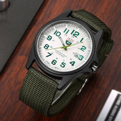 SOKI Simple Everyday Quartz Watch w/ Nylon Strap