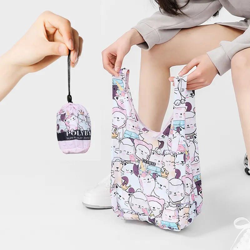 PolyBye Mini Nylon Eco-Bag Foldable Reusable Travel Tote
