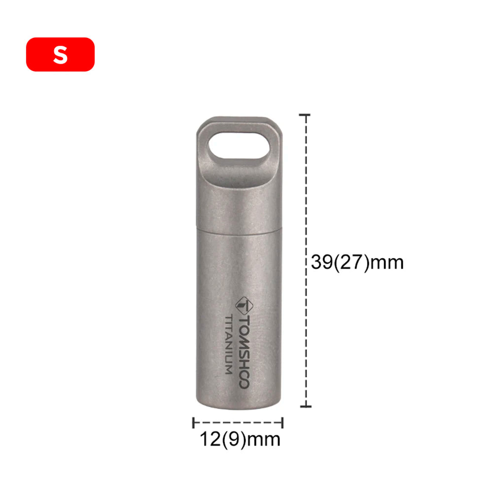 Tomshoo Mini Titanium Waterproof Storage Perfume Case Eco-Friendly Pendant Pill Box