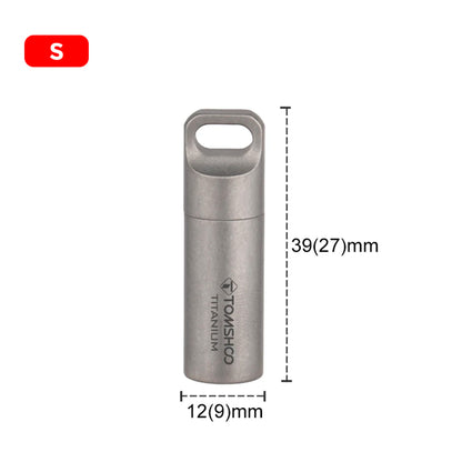 Tomshoo Mini Titanium Waterproof Storage Perfume Case Eco-Friendly Pendant Pill Box