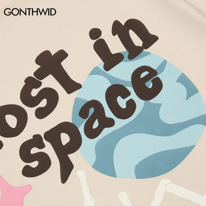 "Lost in Space" Harajuku Punk Streetwear Casual T-Shirt