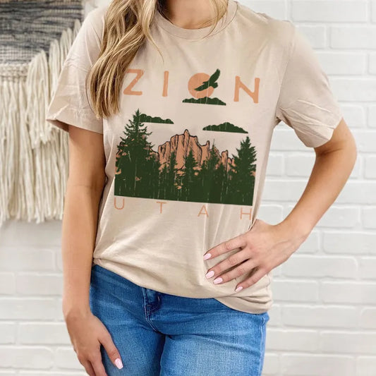 Zion National Park Women's Western Outdoor Hiking T-Shirt
