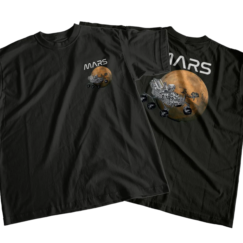 100% Cotton Mars Rover Space Exploration Casual T-Shirt