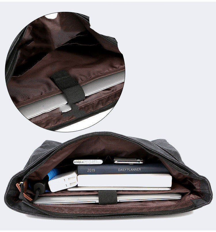 Business-First Globetrotter Canvas Travel Messenger Shoulder Bag