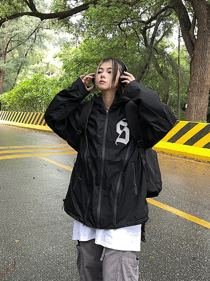 Hong Kong Hustle Street-Style Light Windbreaker Hoodie Jacket