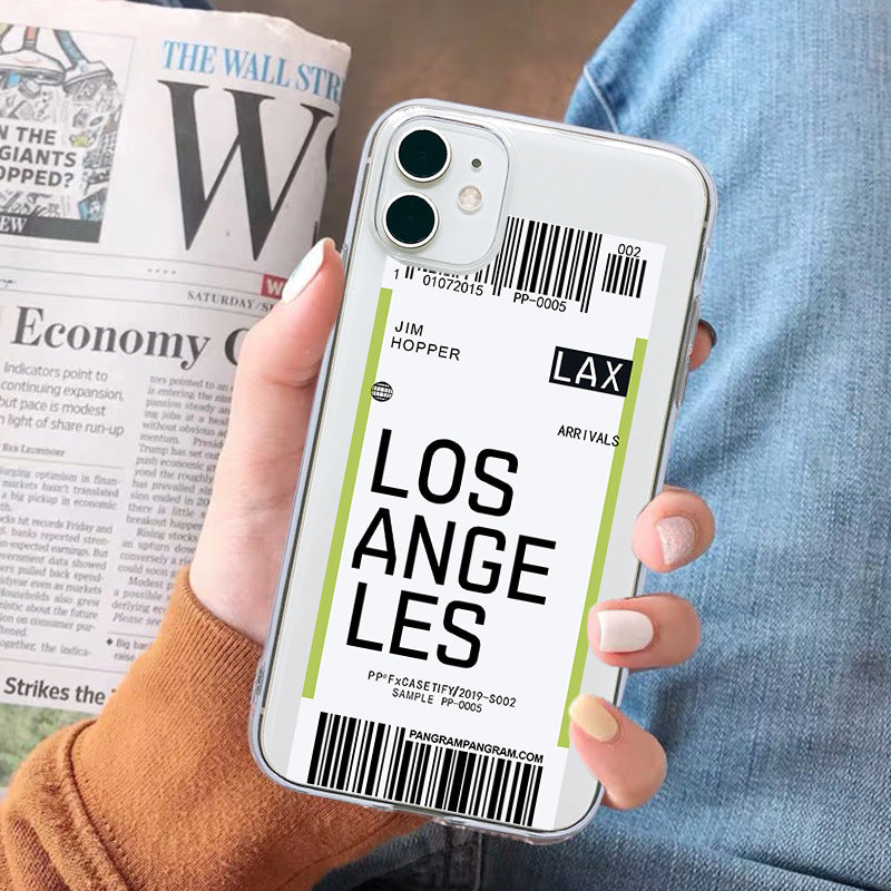 Creative Airplane Ticket Fashion Phone Case