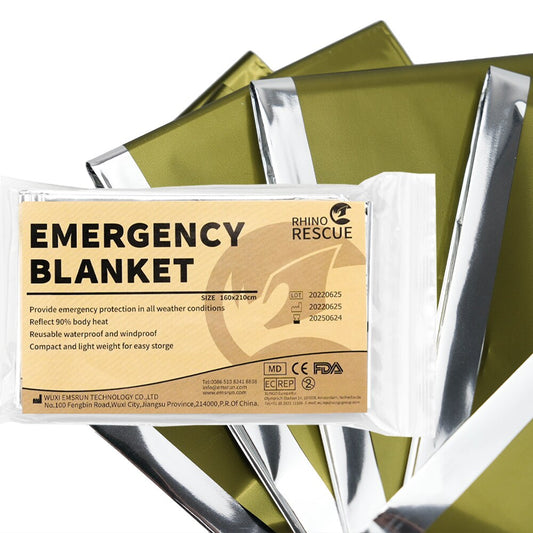 Rhino Rescue 210x160cm Emergency Survival Blanket, 8 pack
